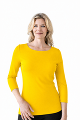 Sabrina Boatneck 3/4 Sleeve Top