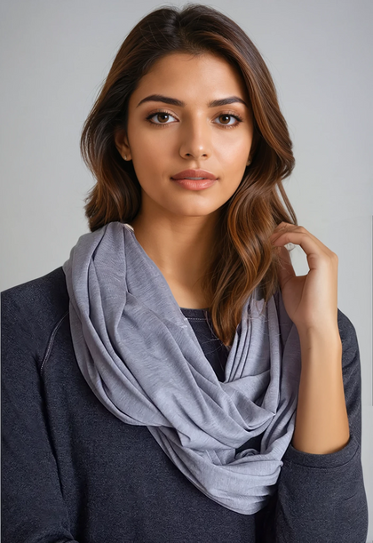 Buki Luxe Infinity Scarf in Charcoal