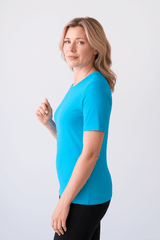 Cathy Jewel Neck Short Sleeve Top