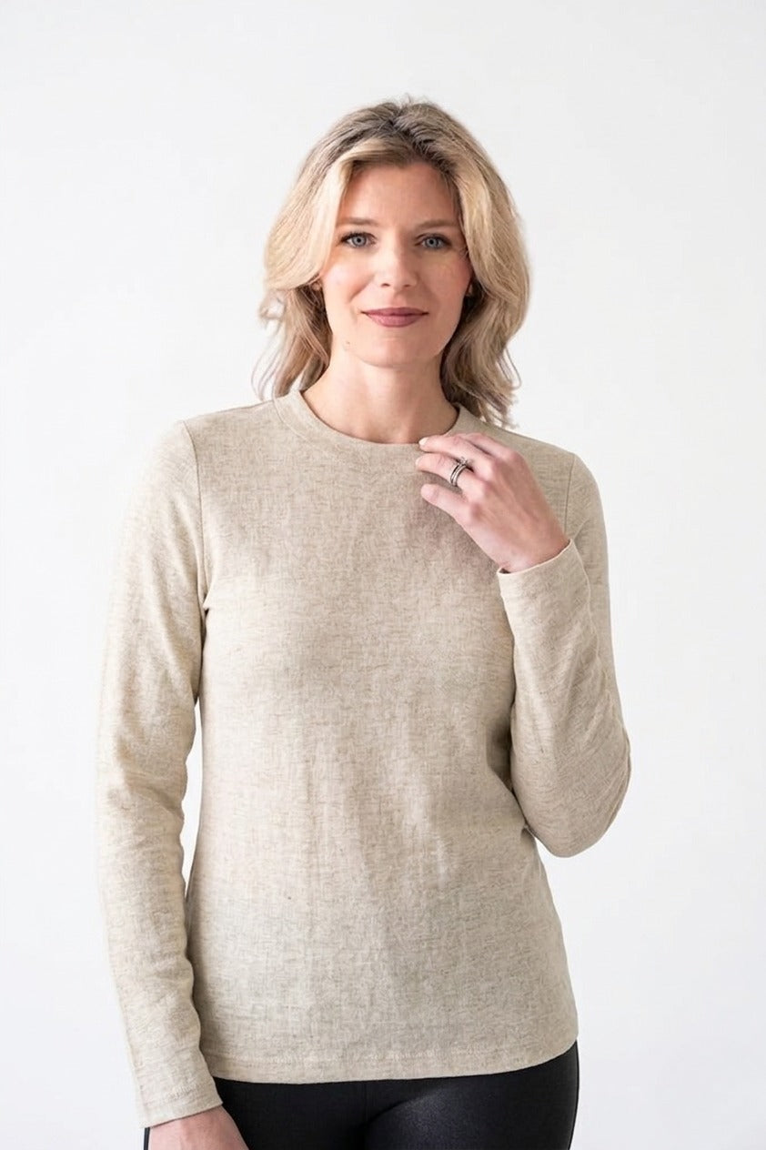 Juliet Jewel Neck Long Sleeve Top