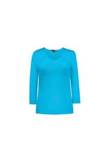 Karen V-Neck 3/4 Sleeve Top (Relaxed Fit) - SALE