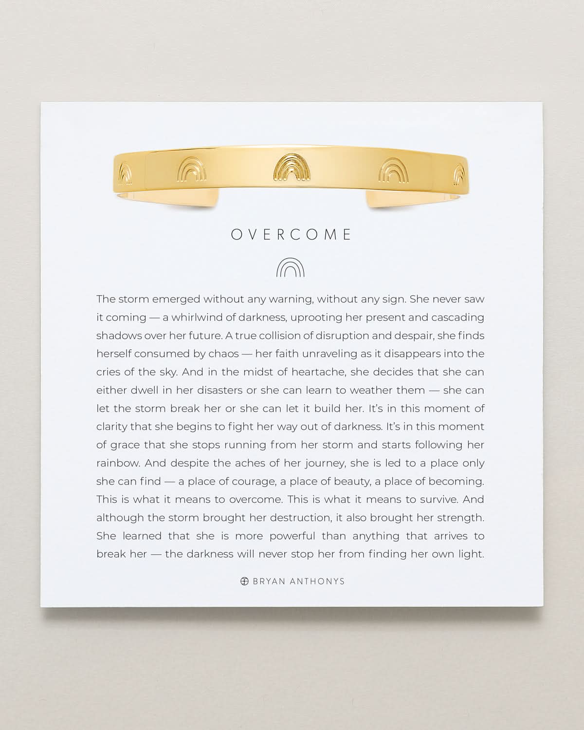 Overcome Engraved Cuff