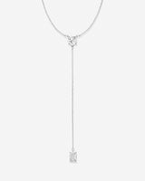 Beautifully Broken Emerald Cut Lariat Necklace