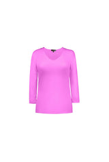 Karen V-Neck 3/4 Sleeve Top (Relaxed Fit) - SALE