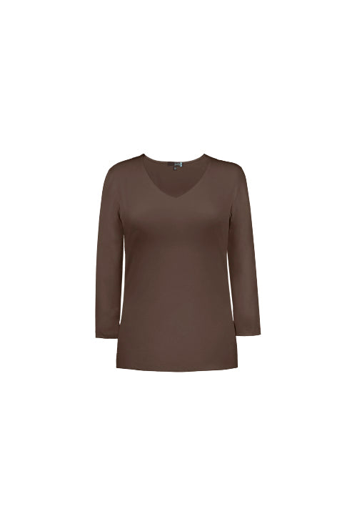 Karen V-Neck 3/4 Sleeve Top (Relaxed Fit) - SALE