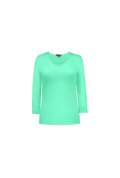 Karen V-Neck 3/4 Sleeve Top (Relaxed Fit) - SALE