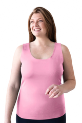 Cotton Candy Scoop Neck Sleeveless Tank Top Front View - UPF 50 | JudyP Apparel