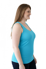 Celeste Scoop Neck Short Sleeve Top Front View - Moisture Wicking Elevated Basic | JudyP Apparel