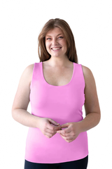 Bougainvillea Scoop Neck Sleeveless Tank Top Front View - Made in USA | JudyP Apparel