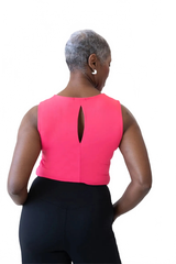 Razzmatazz Boatneck Sleeveless Tank Top Back View - Wrinkle-Free Made in USA | JudyP Apparel