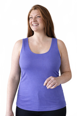 Razzmatazz Scoop Neck Sleeveless Tank Top Front View - Flattering Fit Wrinkle-Free | JudyP Apparel