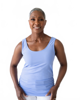 Very Peri Scoop Neck Sleeveless Tank Top Front View - Flattering Fit | JudyP Apparel