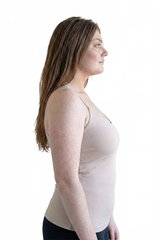 Harlequin Scoop Neck Sleeveless Tank Top Profile View - UPF 50 Moisture Wicking Made in USA | JudyP Apparel