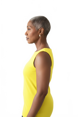 Chartreuse Crewneck Sleeveless Dress Side Profile - Elevated Basic | JudyP Apparer