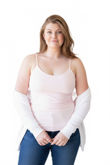 Blush Scoop Neck Sleeveless Tank Top Front View - Moisture Wicking Elevated Basic | JudyP Apparel