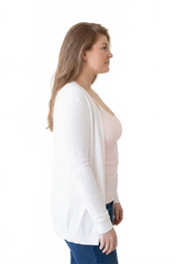 Blush Scoop Neck Sleeveless Tank Top Profile View - Machine Washable Flattering Fit | JudyP Apparel