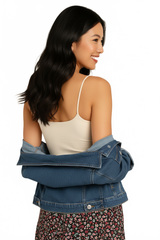 Pearl Scoop Neck Sleeveless Tank Top Back View - Moisture Wicking Made in USA | JudyP Apparel