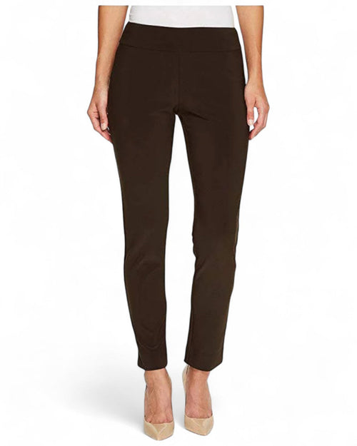 Krazy Larry P21 Microfiber Straight Leg Pant - Brown
