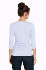 Rachel V-Neck 3/4 Sleeve Ruched Bottom Top